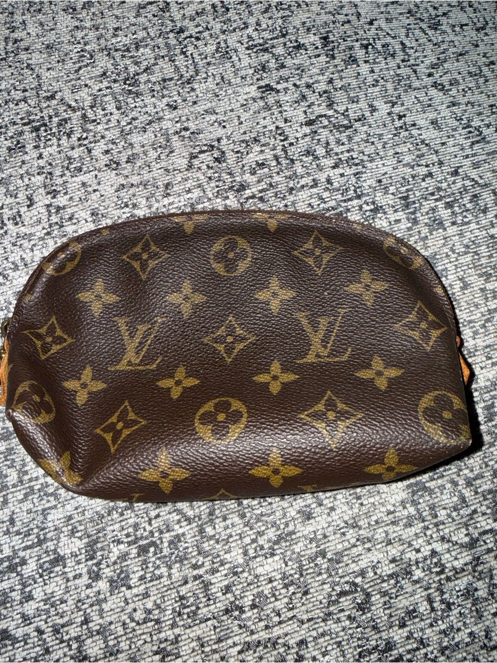 Louis Vuitton Monogram Coated Canvas Pouch in Brown and Gold - Picture 2 of 7